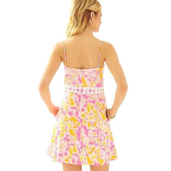 Lilly Pulitzer Lenora Lace Cut Out Sundress Mini in Ooh La La Size 6 - Picture 2 of 5